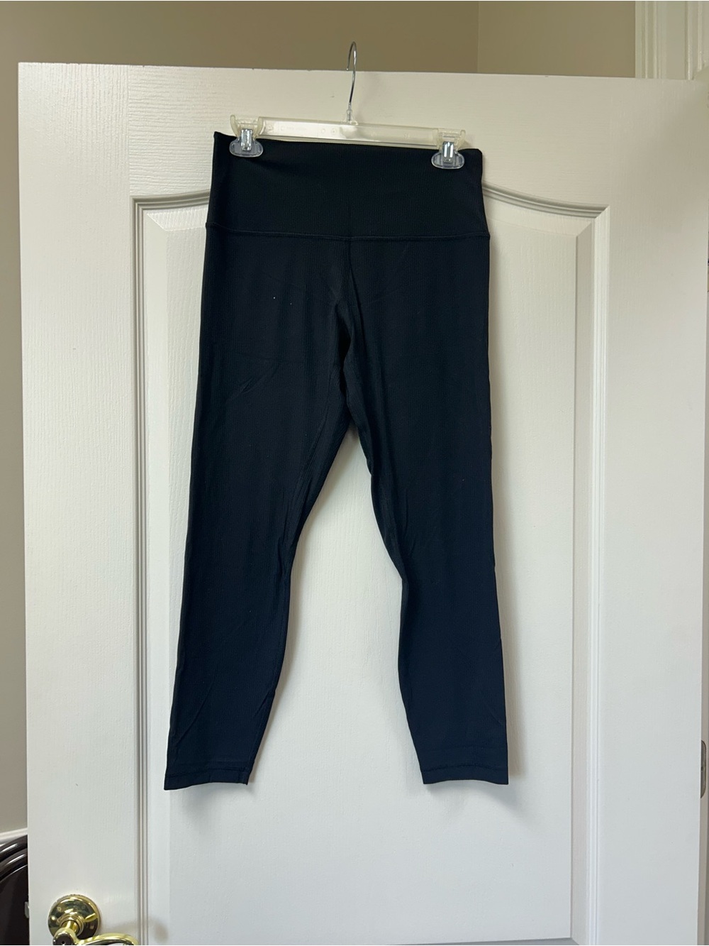 lululemon athletica Black Ribbed High-Rise Leggings